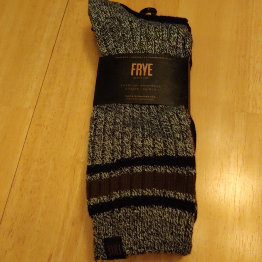 NEW FRYE MENS SOCKS 1 PACK=2 PAIR OF SOCKS